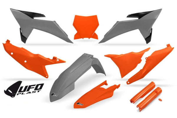 UFO plastic kit Oranje/Grijs ( Full kit ) KTM SX 125/150/250/300 2023-2025 & SX-F 250/350/450 2023-2025 ( model 2025 )