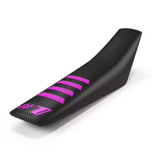 Onegripper waterdicht universeel zadelovertrek Ribbed Zwart / Roze #1