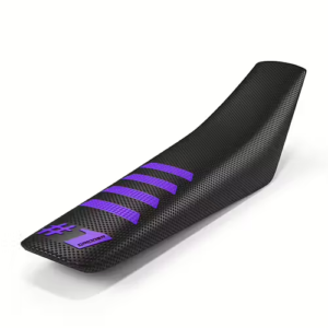 Onegripper waterdicht universeel zadelovertrek Ribbed Zwart / Paars #1