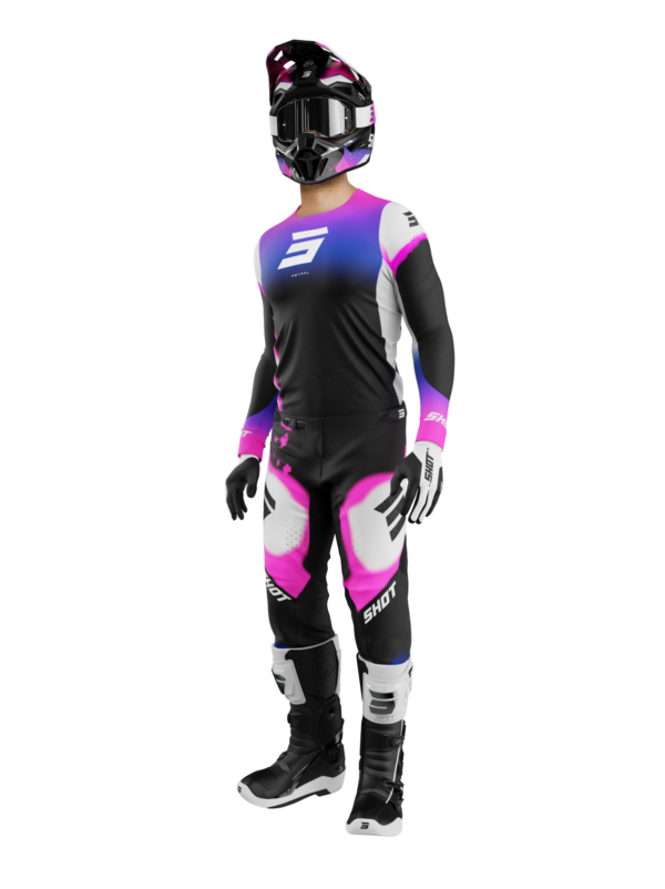 Shot MX Cross Broek Volwassen Aerolite Astral Blauw / Roze 2025 Collectie - Afbeelding 2