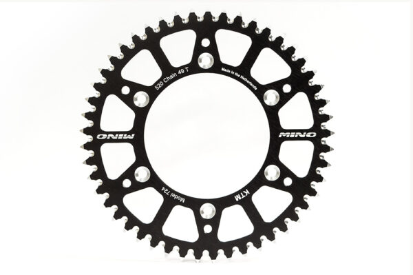 Mino achtertandwiel 45 tands aluminium zwart KTM SX/SX-F/EXC/EXC-F 90- & Husqvarna TC/FC/FE/TE 125/150/250/350/450/501 14-
