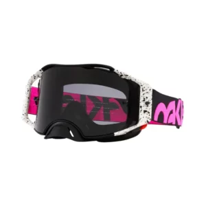 Oakley Airbrake MX Black Splatter - Donker Grijs lens