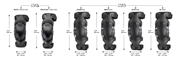 POD K4 2.0 Kniebeschermers volwassen Zwart maat M/L - Afbeelding 2