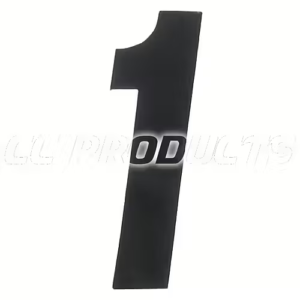 CC Products plaknummer #1 Zwart 11cm hoog ( per stuk ) nummer 1