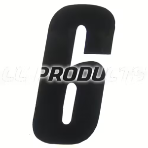CC Products plaknummer #6/#9 Zwart 11cm hoog ( per stuk ) nummer 6/9
