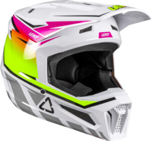 Leatt Crosshelm Moto 2.5 V26  Wit/Fluor Geel/Roze Volwassenen 2026 Collectie
