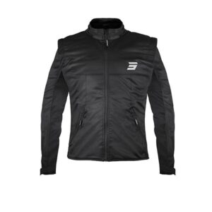 Shot Softshell Enduro Jas Volwassenen Zwart met afritsbare mouwen