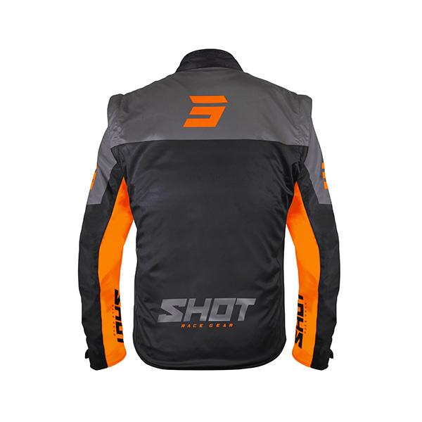 Shot Softshell Enduro Jas Volwassenen Zwart/Oranje met afritsbare mouwen - Afbeelding 2