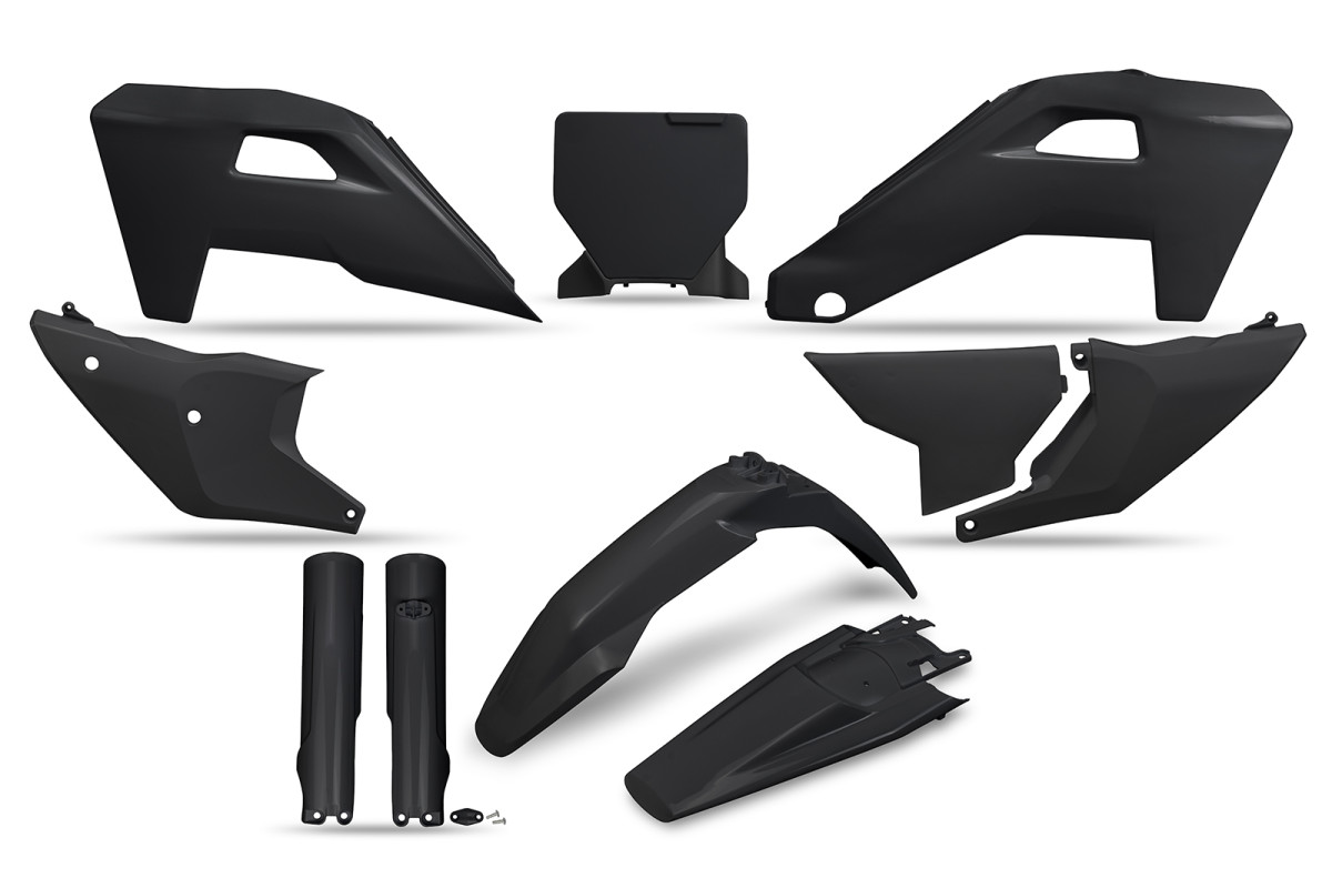UFO plastic kit Zwart Husqvarna TC/FC 125/250/350/450 2025- ( full kit )