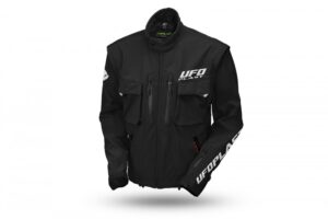 UFO Taiga Enduro Jas Volwassenen Maat Zwart met afritsbare mouwen