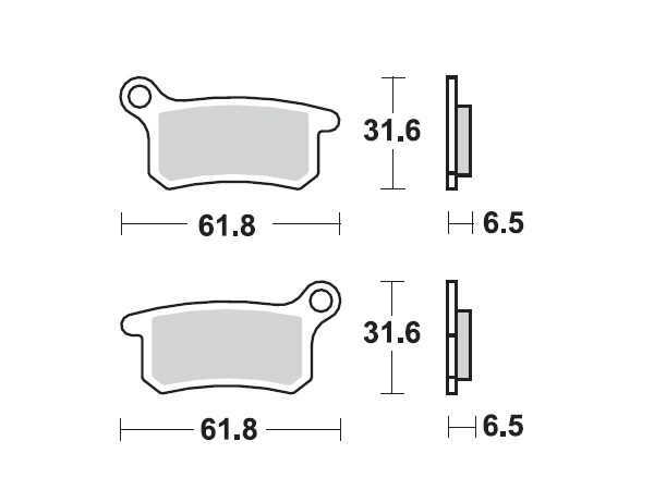 Braking Sintered Voor / Achter remblokken 873CM44