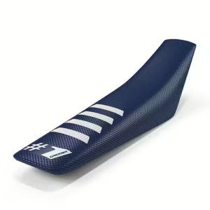 Onegripper waterdicht universeel zadelovertrek Ribbed Donker Blauw / Wit #1