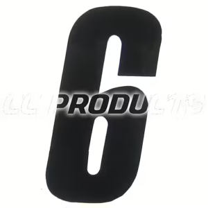 CC Products plaknummer #6/#9 Zwart 17cm hoog ( per stuk ) nummer 6/9