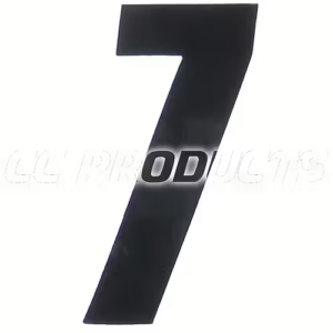 CC Products plaknummer #7 Zwart 17cm hoog ( per stuk ) nummer 7