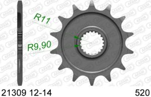 AFAM voortandwiel 13 tands staal Gas Gas EC 250F & EC 300F, Yamaha YZ 125 & YZ 250F & WR 250F, Fantic XX/XE 125