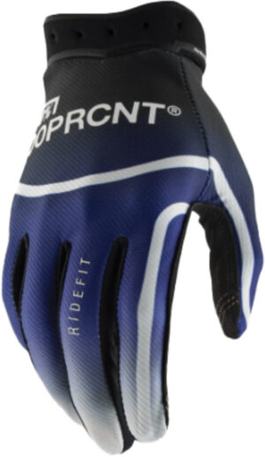 100% handschoenen Ridefit Blauw Maat L 2026 collectie