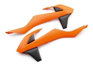 KTM OEM Radiator Kappen Oranje/Zwart KTM SX 125/150/250 16-18 & SX-F 250/350/450 16-18 & EXC 250/300 17-19 & EXC-F 250/350/450/500 17-19