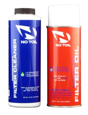 No Toil luchtfilter olie 340.2 gram aerosol + luchtfilter cleaner 454 gram  ( set 2 pack )