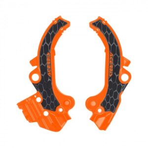 Acerbis X-Grip frame beschermers oranje / zwart KTM SX 65 2024- & Husqvarna TC 65 2024- & Gas Gas MC 65 2024-