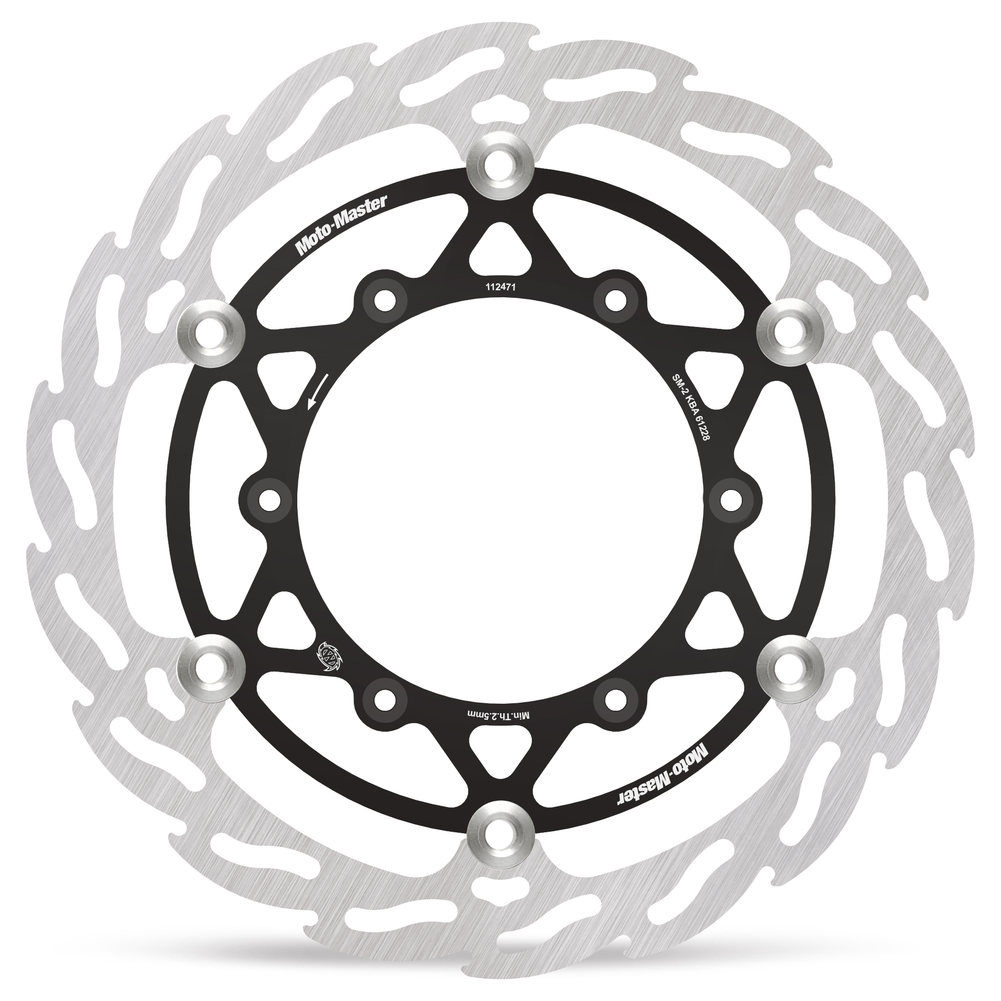 Moto Master zwevende voor remschijf 280mm met zwarte aluminium binnenring Ducati Desmo 450 MX 2026