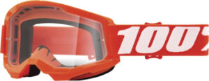 100% Strata 2 Crossbril Oranje - heldere clear lens ( 2026 collection )