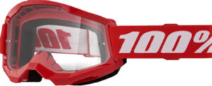 100% Strata 2 Crossbril Rood - heldere clear lens ( 2026 collection )