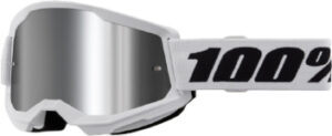 100% Strata 2 Crossbril Wit - Zilver Spiegel lens ( 2026 collection )