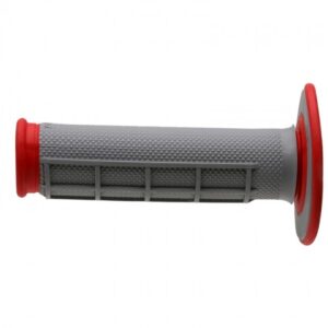 Renthal handvaten Duallayer Diamond Half Waffle / Tapered rood / grijs G156