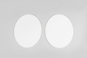 UFO voornummerplaat universeel Wit Oval plate since 1970 ( 2 stuks )