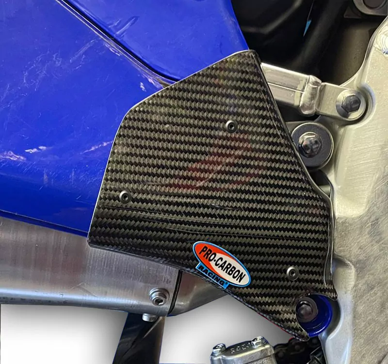 Pro Carbon sticker beschermer zijnummerborden Yamaha YZ 250F 2024- & YZ 450F 2023-2025 - Afbeelding 2