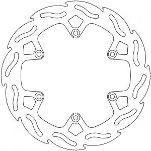 Moto Master Flame Achter remschijf 220mm KTM 1989- & Husqvarna 2014- & Husaberg 2000-2014 (dikte 4,4mm)