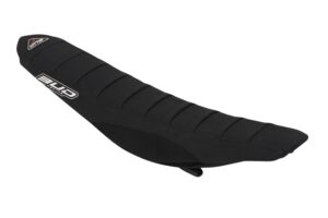 BUD zadelovertrek Zwart met Zwarte lijnen Yamaha YZ 250F 2024- & YZ 450F 2023- ( voorstuk tankcover niet inbegrepen )