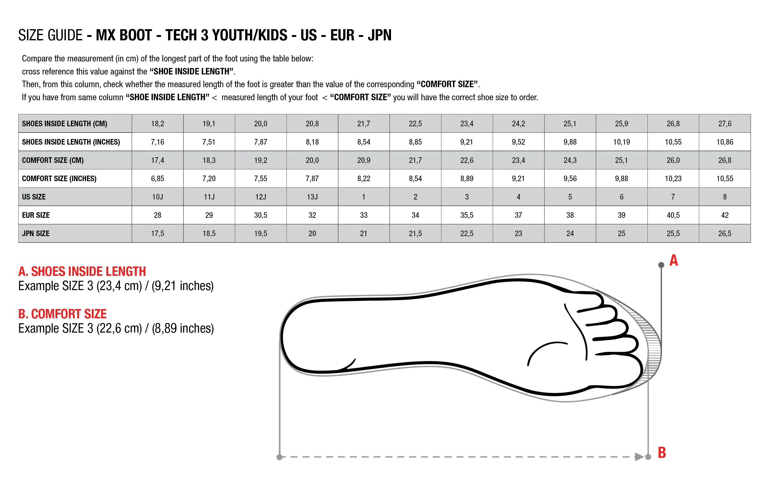 Alpinestars Tech 3S Kinder MX Laarzen Wit / Zwart / Rood ( voor de allerkleinsten ) - Afbeelding 2