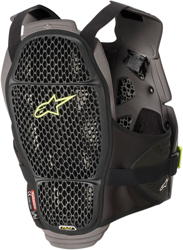 Alpinestars A-4 MAX Bodyprotector Zwart / Antraciet / Fluor Geel maat M / L - Afbeelding 2