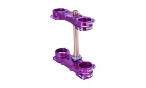 X-Trig Rocs kroonplaten offset 25mm Paars Yamaha YZ 125 2006-2026 & Fantic XX/XE 125 2021-2026