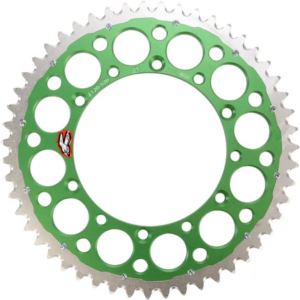 Renthal achtertandwiel Twin Ring 51 tands staal/aluminium Groen Kawasaki KX/KX-F