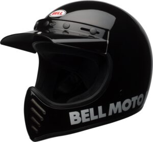 BELL Moto-3 Classic Crosshelm Gloss Zwart 2023 Collectie ( glans kleur )