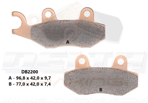 Delta Braking Sintered voor remblokken DB2200 Type D