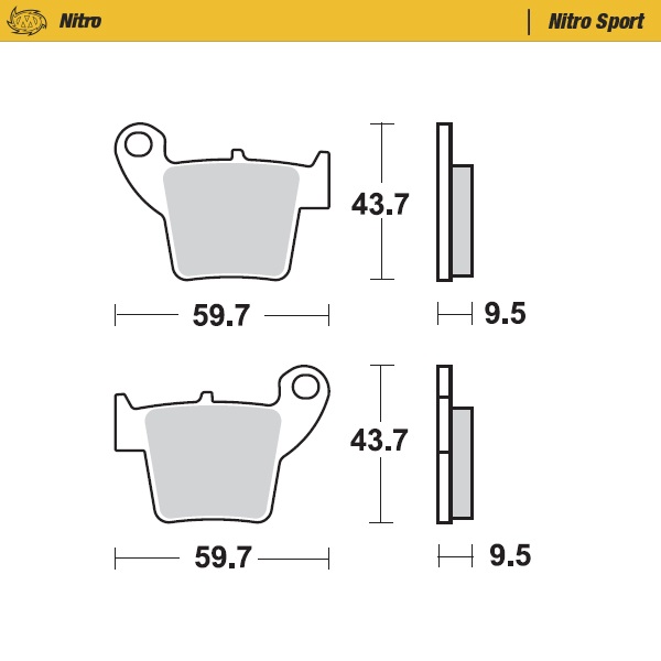 Moto Master achter remblokken Nitro Sport 094322