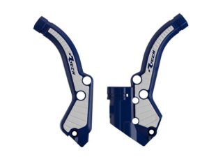 Racetech frame beschermers Blauw / Wit KTM SX 50 2024- & Husqvarna TC 50 2024- & Gas Gas MC 50 2024-