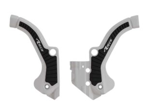Racetech frame beschermers wit / zwart KTM SX 65 2024- & Husqvarna TC 65 2024- & Gas Gas MC 65 2024-
