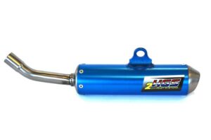 HGS uitlaatdemper aluminium blauw Yamaha YZ 125 2002- & Fantic XX 125 2021-