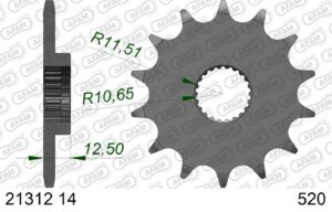 AFAM voortandwiel Yamaha YFM 250R Raptor 2008-2013 #520