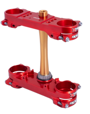 X-Trig Rocs Tech kroonplaten rood Offset 20mm Ducati 250 MX 2027 & 450 MX 2025-2027 & 450 EDS 2026-2027